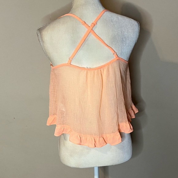⭐️3 For $25 Lush Peach Ruffle Women's Top - Picture 4 of 8
